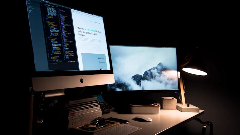 Conception de site internet sur écran desktop